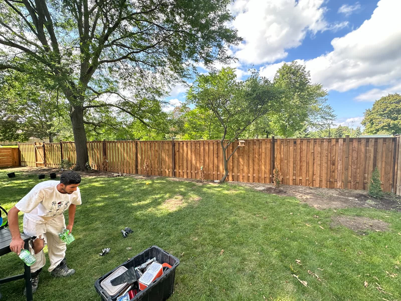 Backyard Fence Installation