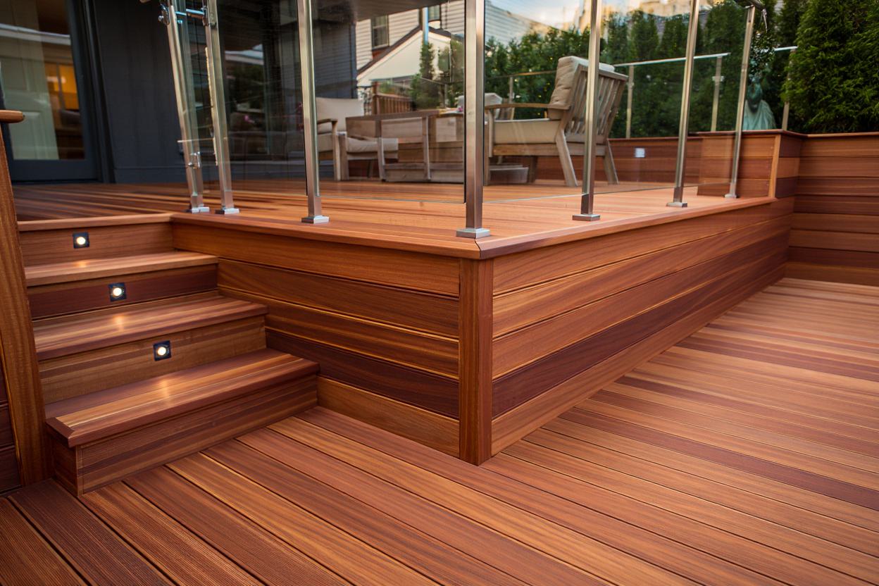 Custom Deck with Glass Railings